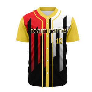 Stylish baseball jersey for men with sublimated colors and custom numbers for sports team wear - Product Image 1
