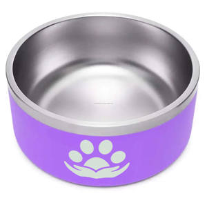 Cuenco alimentador de comida para perros, productos para mascotas de alta calidad, 42oz, 64oz, con revestimiento de polvo, de acero inoxidable, personalizado, con logotipo - Product Image 2