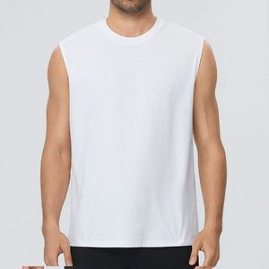 Débardeur de sport uni pour homme, léger, respirant, tricoté, séchage rapide, extensible, vente en gros d'usine - Product Image 2