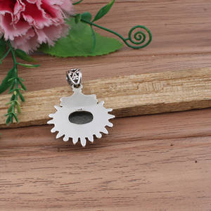 Handmade Vintage Purple Copper Turquoise Pendant 925 Silver Platinum Plated Unisex Purple Matrix Stone <b>Charm</b> Unique Fine Jewelry - Product Image 4