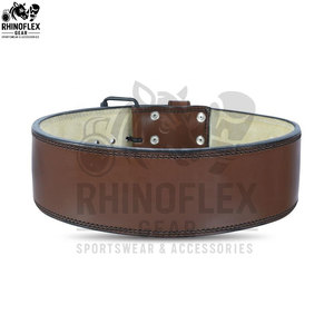 Ceinture de musculation ou de powerlifting en cuir noir véritable, style simple, disponible avec logo personnalisé pour filles - Product Image 2