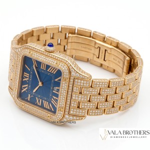 Reloj Cartier Santos-Dumont con Diamantes, 30 mm, Rectangular, Analógico, de Cuarzo, Oro Amarillo, Cierre Desplegable, Unisex, de Lujo, con Brazalete - Product Image 6