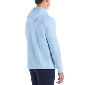 Sweat-shirt décontracté pour homme, bleu clair, à col zippé, manches longues, tricoté, respirant, couleur unie, polyester, vêtements de golf - Product Image 3