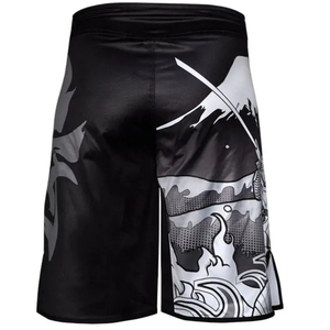<b>Men</b> MMA <b>Shorts</b> <b>Black</b> Sublimation Print Moisture Wicking Premium Quality Breathable Design And Color Plus Size - Product Image 2