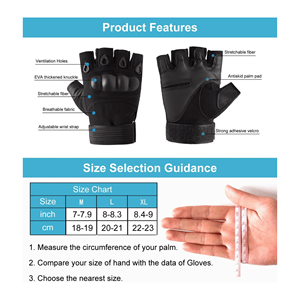 Guantes Tácticos Funcionales sin Dedos para Deportes al Aire Libre y Entusiastas del Airsoft - Product Image 6