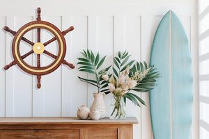 Volante de Barco de Madera Náutico Premium Hecho a Mano, Decoración de Pared de Estilo Marítimo Vintage, Volante de Navegación para Decoración del Hogar u Oficina - Product Image 4