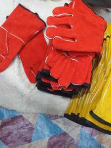 Cowhide Split Leather Elbow Double Palm Welding <b>Gloves</b> Plain Eco-Friendly Custom Industrial Construction Safety Heavy Duty - Product Image 4