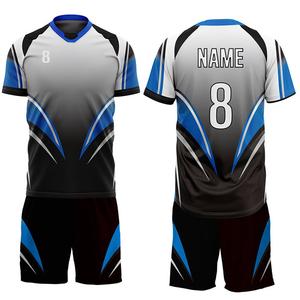 Men's Sublimated <b>Soccer</b> Jersey V-Neck Sleeveless Moisture Wicking 100% Polyester Team Number 8 All Seasons Wear Custom Design - Product Image 1