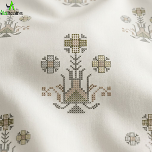 Juego de Sábanas de Algodón Super King 120x120* | Ropa de Cama Suave Premium con Estampado Botánico en Color Blanco Dorado, con 2 Fundas de Almohada, Tela Transpirable - Product Image 3