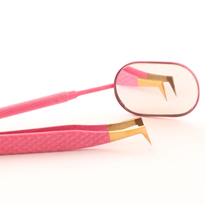 Pinzas para Pestañas de Acero Inoxidable de Estilo Ruso, de Alta Precisión, con Aspecto Natural, Antiestáticas, con Tensión Equilibrada y Espejo de Belleza - Product Image 4
