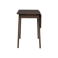 Table à manger rectangulaire extensible en bois massif noyer foncé, style Mid-Century Modern, avec pieds coniques, pour mobilier de salle à manger