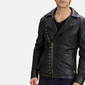 Veste en cuir tendance pour homme, cuir de haute qualité, imperméable, coupe-vent, respirant, toile écologique, vente en gros - Product Image 6