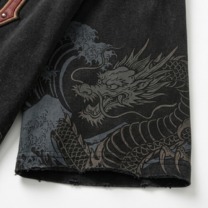 T-shirt personnalisé de style américain unisexe, épaules tombantes, rétro, surdimensionné, avec strass, t-shirt unisexe imprimé personnalisé de haute qualité - Product Image 5