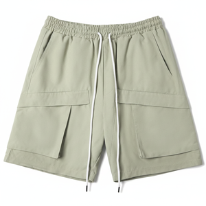 Shorts cargo FIELD vert sauge pour homme, décontractés, à jambes larges, utilitaires - Product Image 4
