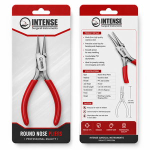 Professional <b>Nose</b> Jewelry Pliers Stainless Steel Precision Wire Looping Tool PVC Grip Custom DIY - Product Image 6