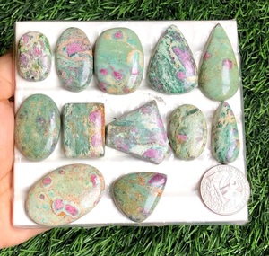 Cabujón de Rubí Fuchsite, Gema Semipreciosa Natural para Joyería, Piedra Hecha a Mano, Cristal para Terapia, Colgante Creativo - Product Image 3