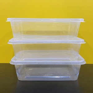 Caja de plástico rectangular desechable transparente con tapa para alimentos/frutas/ensaladas, con logotipo personalizado, precio de fábrica, gran venta. - Product Image 2