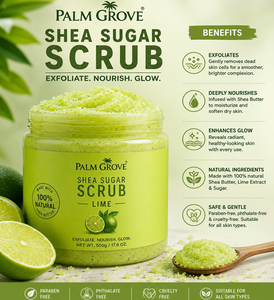 Exfoliante Corporal Hidratante Palm Grove Shea Sugar Scrub con Aloe Vera y Aceites Naturales para Venta al por Mayor, OEM y Marca Privada de Cuidado de la Piel - Product Image 3