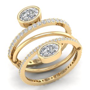 Anillo de Compromiso REYES con Certificación GRA, Plata 925, Moissanita VVS, Anillo de Boda de Lujo, Regalo de Aniversario, Joyería Fina para Mujer - Product Image 2