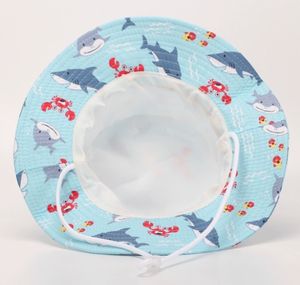 Sombrero de Sol de Verano para Bebés con Diseño de Tiburón de Dibujos Animados, Sombrero de Playa de Ala Ancha para Niños y Niñas Pequeños - Product Image 2