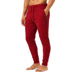 <b>Mens</b> Waffle Knit Sports <b>Trousers</b> Slim Fit Casual Textured Jogger Pants <b>Elastic</b> Waist Drawstring Lightweight Custom Bottoms <b>Mens</b> - Product Image 3