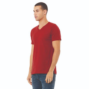 เสื้อยืดคอกว้างแบบยูนิเซ็กซ์ - ผ้าฝ้าย 100% Airlume Combed และ Ring-Spun, 32 Single, 4.2 ออนซ์, สีแดงแคนวาส, แขนสั้น - Product Image 2