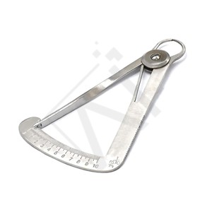 Accuram Dental Iwanson <b>Gauge</b> Stainless Steel Crown Thickness Caliper <b>Measuring</b> <b>Tool</b> Orthodontic Lab Instrument 0-10mm - Product Image 5