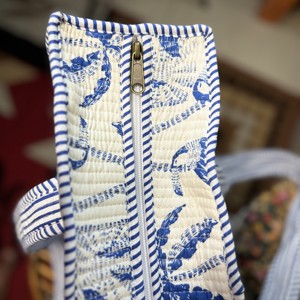 Sac fourre-tout matelassé en coton, imprimé floral vintage, réversible, pour la plage, le shopping, sac à bandoulière avec fermeture éclair, pour les voyages et l'usage quotidien - Product Image 3
