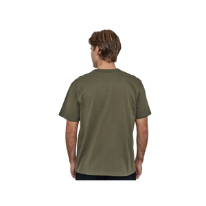 <b>Men's</b> Olive <b>Green</b> Short Sleeve O-Neck T-Shirt Regular Fit Solid Blank Casual <b>Top</b> - Product Image 2