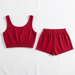 Conjunto Deportivo de Verano 2022 para Mujer, 2 Piezas, Camiseta sin Mangas y Pantalones Cortos, 100% Algodón, Ecológico, Antiestático, de Secado Rápido - Product Image 5