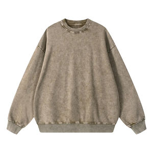 Sweat-shirt personnalisé 100 % coton pour homme, style vintage délavé à l'acide, col rond, impression personnalisée, grammage lourd 350 grammes - Product Image 1