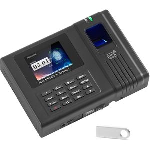 Reloj Checador Biométrico Automático USB para Empleados con 5 Tarjetas RFID, Reconocimiento de Huella Dactilar y Facial para Pequeñas Empresas - Product Image 1