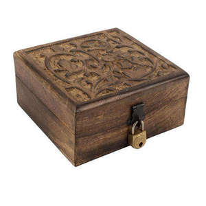 Simple Design Hand Carved Wooden Jewelry <b>Box</b> for Jewelry Wooden <b>Gift</b> <b>Box</b> For Home Table Top Thanks Giving Use - Product Image 6