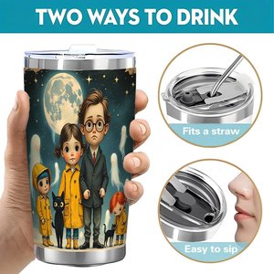 Stainless Steel Tumbler 20oz Double Wall Insulated Travel Mug With Custom Art Design For <b>Coffee</b> Tea - Product Image 5