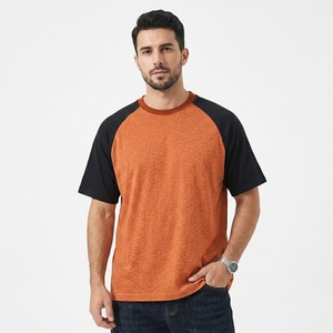 Wholesale Custom Tshirt Soft Heavyweight Breathable Unisex Pocket <b>Raglan</b> Long Sleeve Casual T Shirt men jersey shirt <b>top</b> - Product Image 2