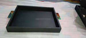 Bandeja de servicio de mesa de madera de acacia clásica con detalles hechos a mano, perfecta para el hogar de lujo, la mesa de centro y la decoración de la habitación del hotel - Product Image 4