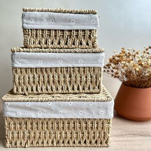 Export-Grade Eco-Friendly Flexible Rectangular Water Hyacinth <b>Storage</b> <b>Box</b> Vietnam Custom Size <b>Decorative</b> Moisture Control <b>for</b> - Product Image 1