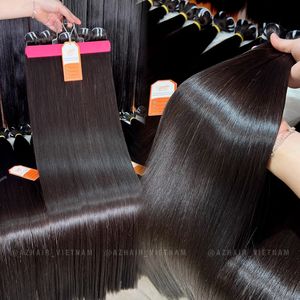 Vente en gros de cheveux vietnamiens bruts, faisceaux de cheveux humains droits, couleur naturelle douce et lisse, expédition rapide dans le monde entier - Product Image 3