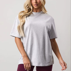 Camiseta Oversize de Algodón para Mujer, Suave, Transpirable, Informal, Holgada, Cómoda para Uso Diario, Manga Corta, Estilo Moderno con Botones - Product Image 1