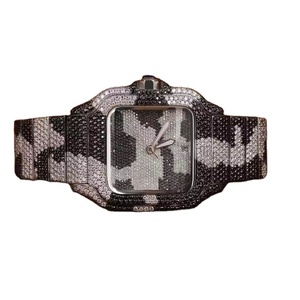 Wholesale Mens Luxury VVS Moissanite <b>Watch</b> Square Stainless Steel Band Hip Hop Style Iced out <b>Watch</b> Available at Bulk Quantity - Product Image 1