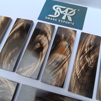 Plaques de manche de couteau en corne de buffle dorée polie, faites à la main, de qualité supérieure, épaisses de 6 mm, pour fabricants de couteaux professionnels