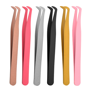 Pinzas Aplicadoras de Pestañas Curvas con Logotipo Personalizado para Extensión de Pestañas DIY, Herramienta de Precisión - Product Image 1