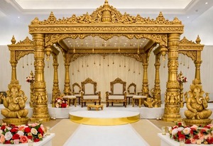 Mandapam Moderno del Sur de la India, Decoración Personalizada, Swarna Gopuram, Mandapam para Bodas, Fibra de Vidrio Ligera, DST EXPORTS - Product Image 2