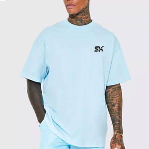 Camiseta para Hombre al Mejor Precio, Diseño de Color Personalizado, Tu Propio Logotipo, Camiseta Lisa Extra Grande Cómoda para Hombre - Product Image 1