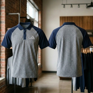เสื้อเชิ้ตแขนสั้นผู้ชายรุ่นใหม่ ไซส์ใหญ่ รับสกรีนโลโก้ ผ้าโพลีเอสเตอร์/คอตตอนถัก ดีไซน์โดดเด่น แห้งเร็ว - Product Image 1