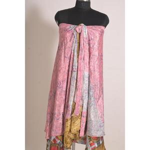 Falda Maxi Cruzada de Seda con Estampado Floral para Mujer, Hecha a Mano, Estilo Vintage, Elegante - Product Image 1