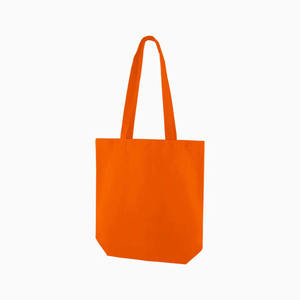 Bolsa de Mano con Base Reforzada de Algodón Reciclado |   Bolsa de Compras Reutilizable Sostenible con Logotipo Personalizado, Bolsa de Compras Promocional al por Mayor - Product Image 1