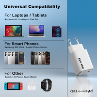 Cargador AVS de 45 W para Apple iPhone Samsung, Carga Rápida Original, Cargador Portátil para Teléfono Móvil, Tipo C, Cargador de Pared PD de 65 W, USB C
