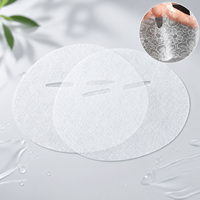 Masque facial solide lyophilisé Y251, texture dentelle transparente effet glace, en tissu non-tissé de soie super absorbant