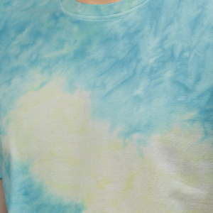 Camiseta de algodón con cuello redondo para hombre al por mayor, personalizada con efecto Tie-Dye, manga corta, estilo urbano, estampado completo, marca privada, suministro OEM ODM - Product Image 5